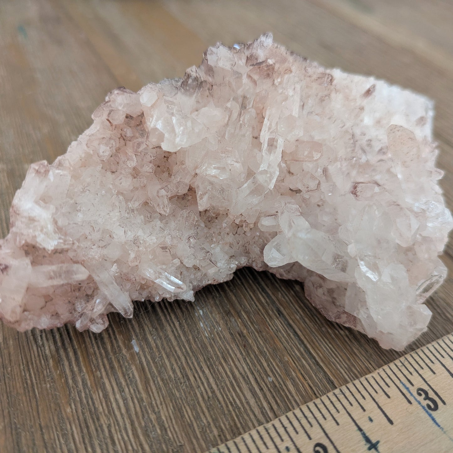 Pink Samadhi Quartz Cluster