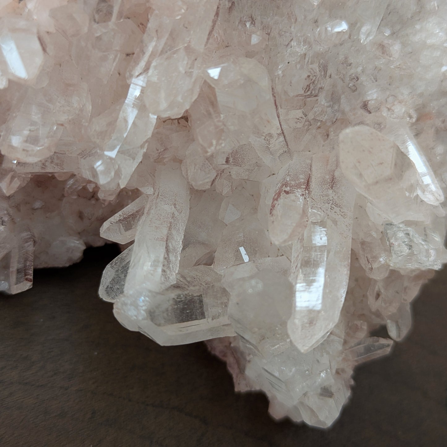Pink Samadhi Quartz Cluster