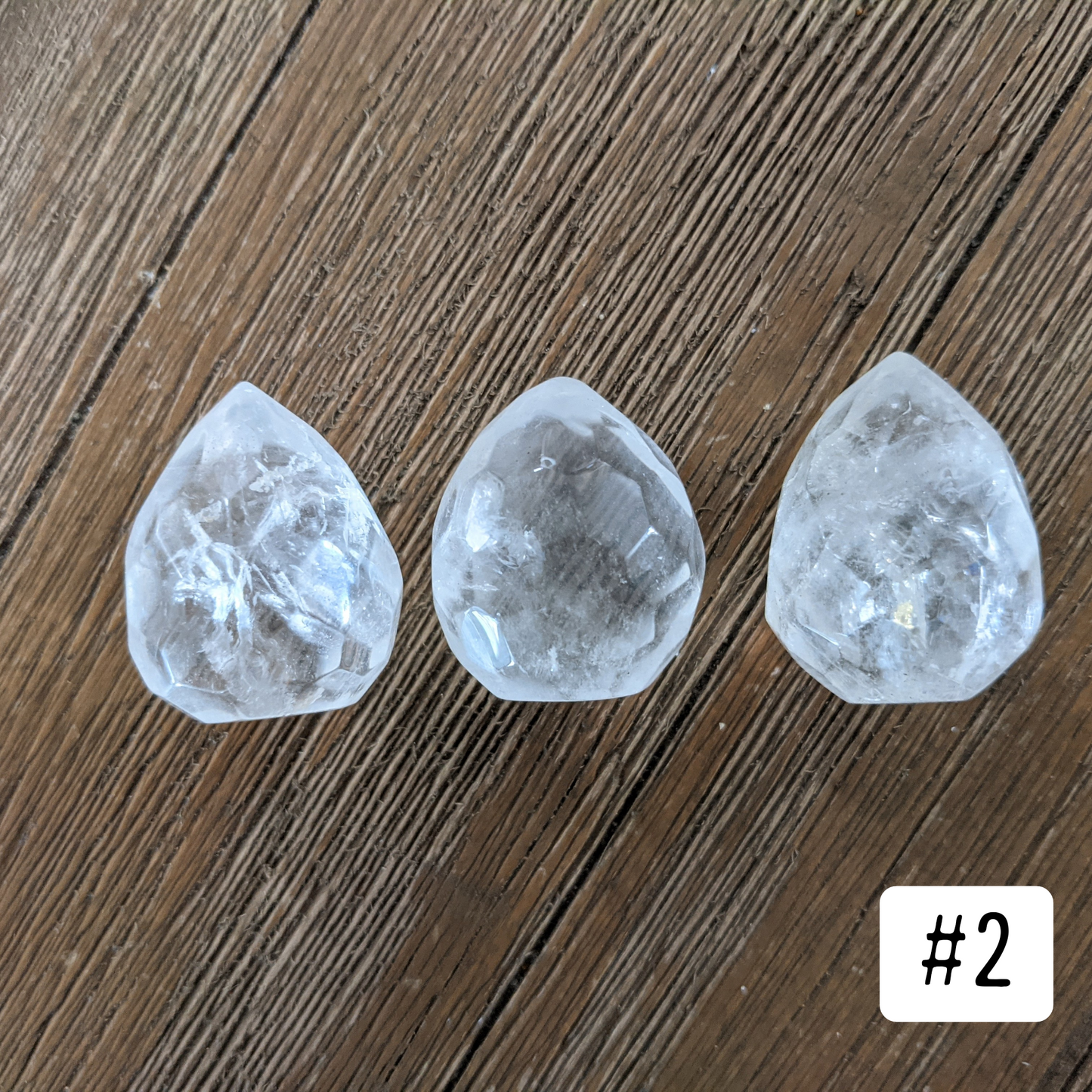 Quartz Faceted Teardrops