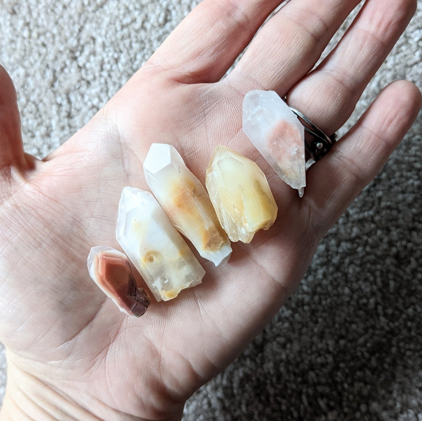 Amphibole Quartz Points - Set #2