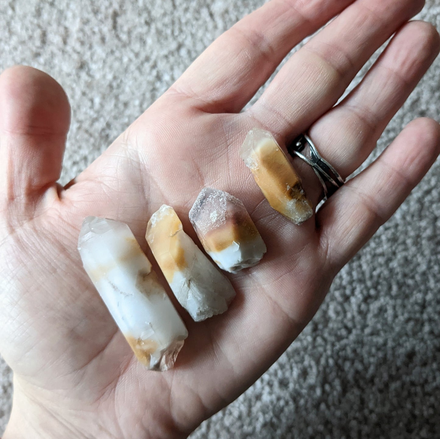 Amphibole Quartz Points - Set #3