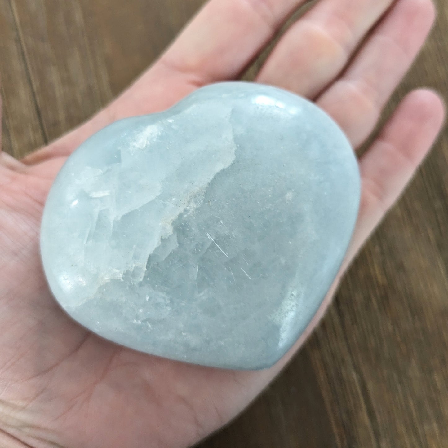 Blue Calcite Heart