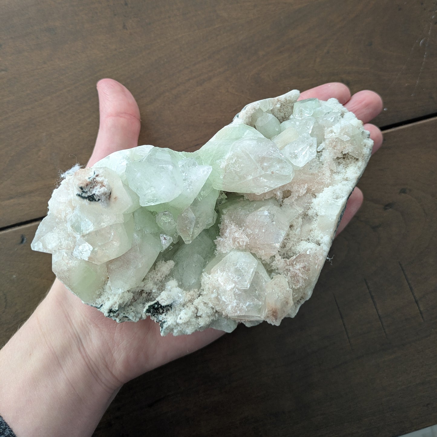 Apophyllite with Heulandite (Green, Clear, & Pink)