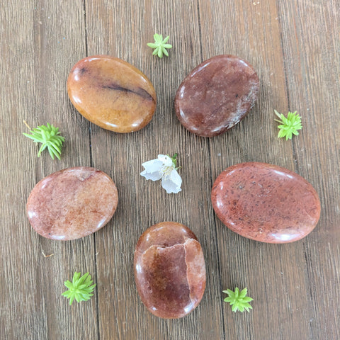 Red Aventurine Palm Stones