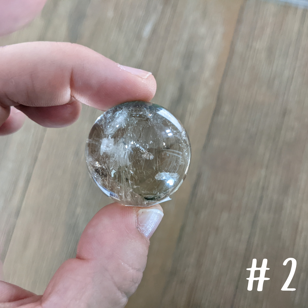 Rutilated Quartz Mini Spheres