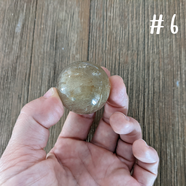 Rutilated Quartz Mini Spheres