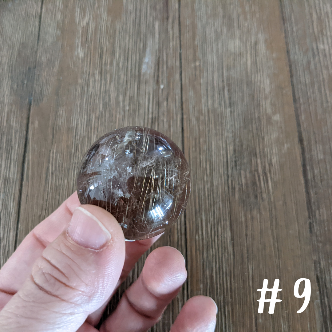 Rutilated Quartz Mini Spheres