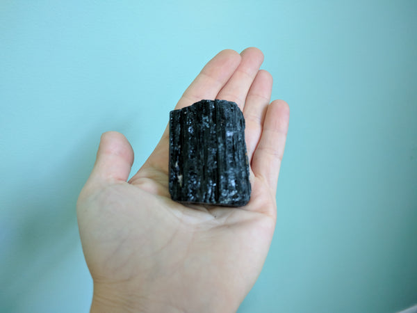 Black Tourmaline Raw Stone - Crystals - The Salty Blossom