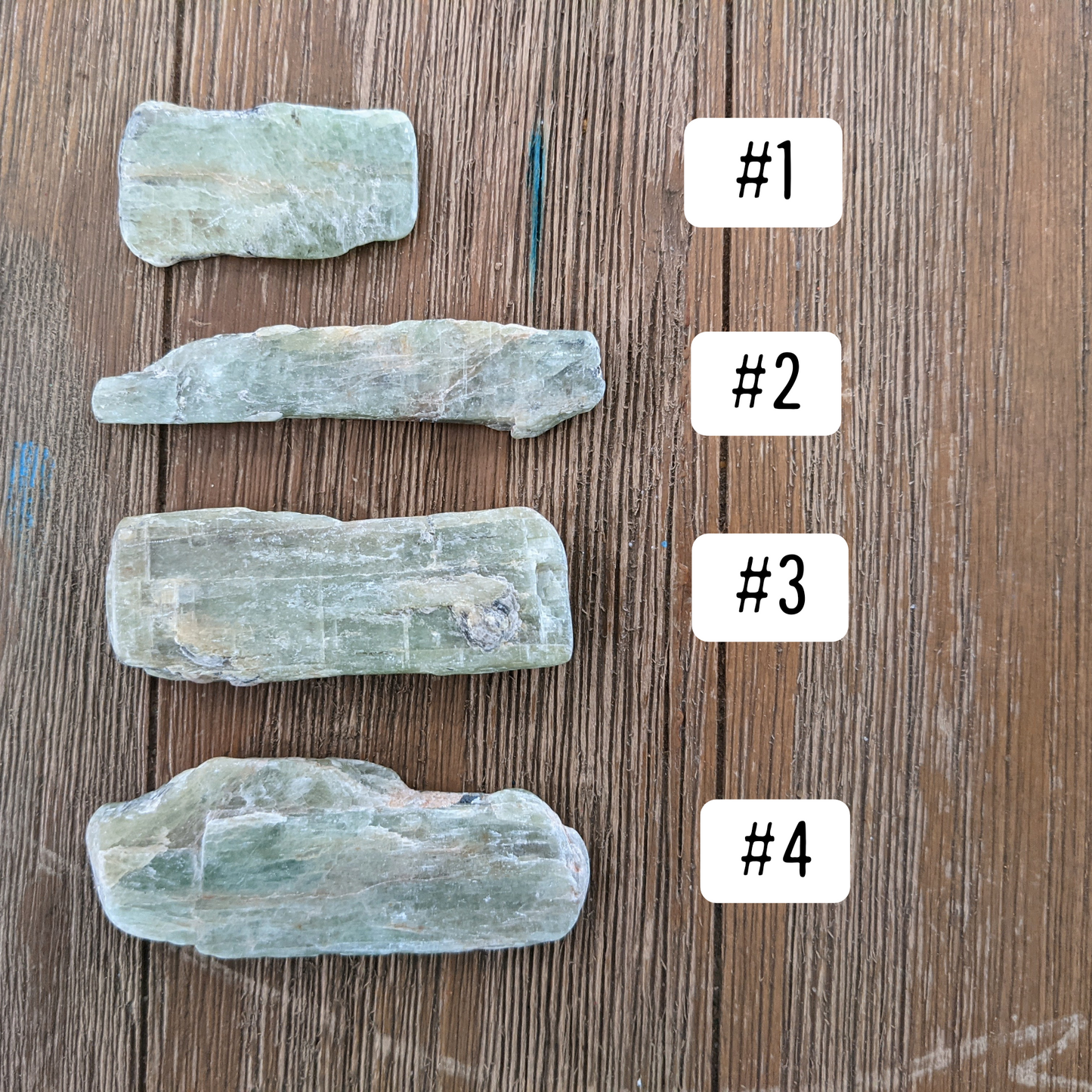 Green Kyanite Slices