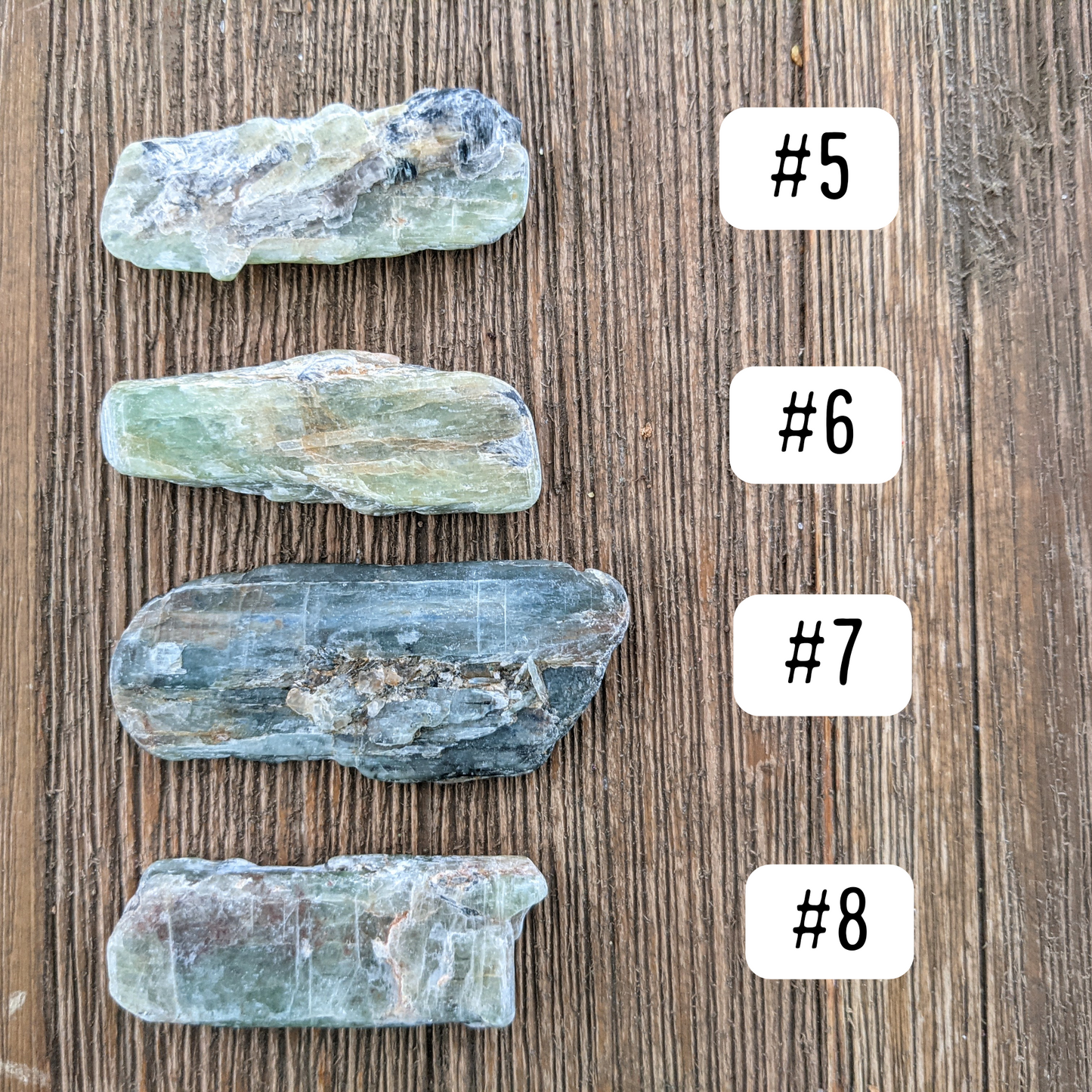 Green Kyanite Slices