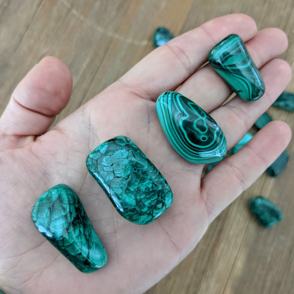 Malachite Tumbled Stone - Small