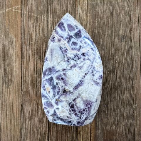 Chevron Amethyst Carved Flame