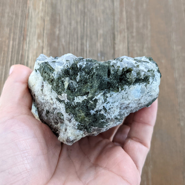 Green Tourmaline in Quartz