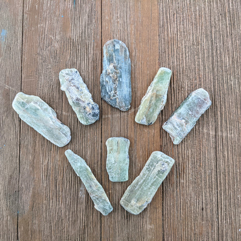 Green Kyanite Slices