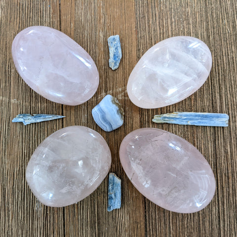 Rose Quartz Palm Stones