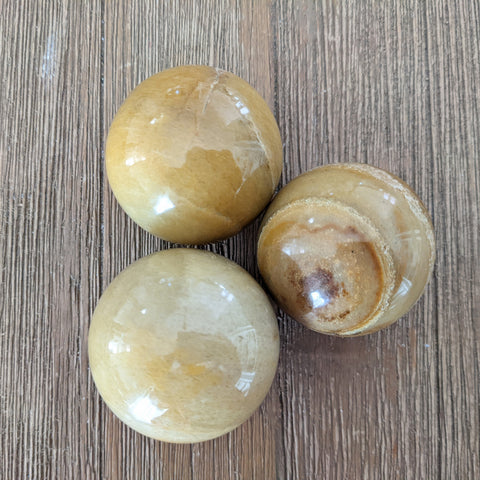 Yellow Quartz Spheres