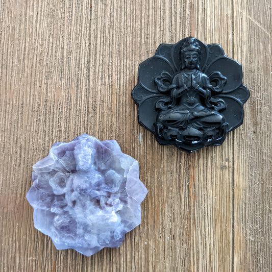 Carved Gemstone Quan Yin