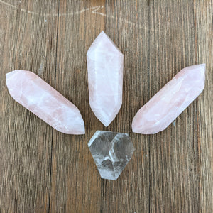 Rose Quartz Double Terminated Points